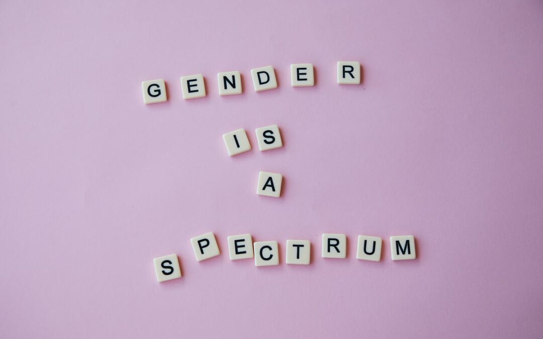 gender is a spectrum written in blocks